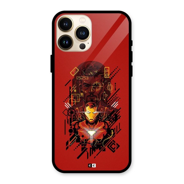 Tony Stark Glass Back Case for iPhone 13 Pro Max