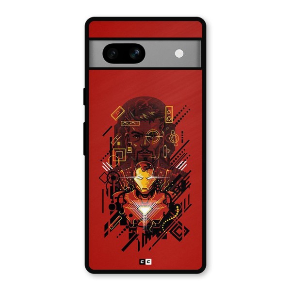 Tony Stark Metal Back Case for Google Pixel 7a
