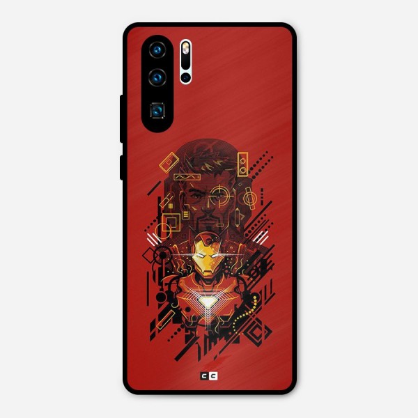 Tony Stark Metal Back Case for Huawei P30 Pro