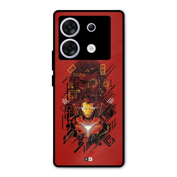 Tony Stark Metal Back Case for Infinix Zero 30 5G