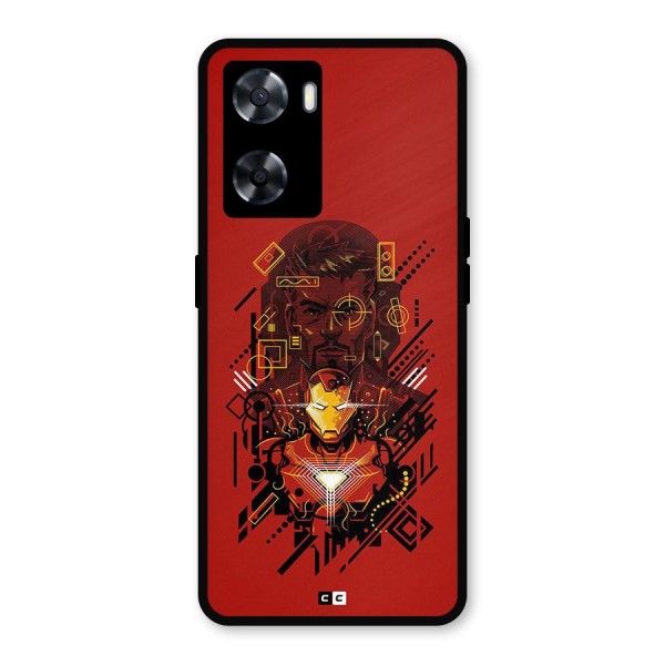 Tony Stark Metal Back Case for Oppo A57 2022