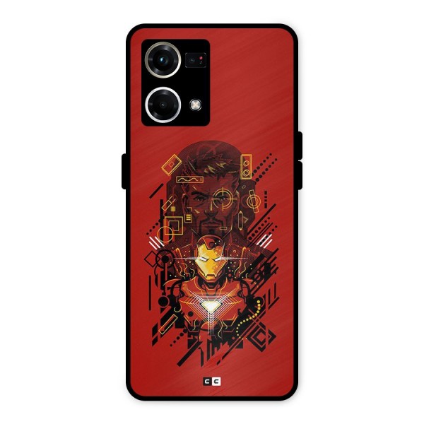 Tony Stark Metal Back Case for Oppo F21 Pro 4G
