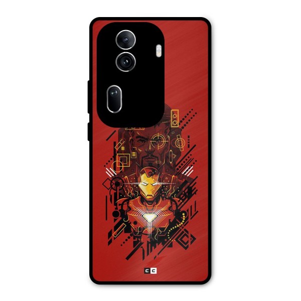 Tony Stark Metal Back Case for Oppo Reno11 Pro 5G