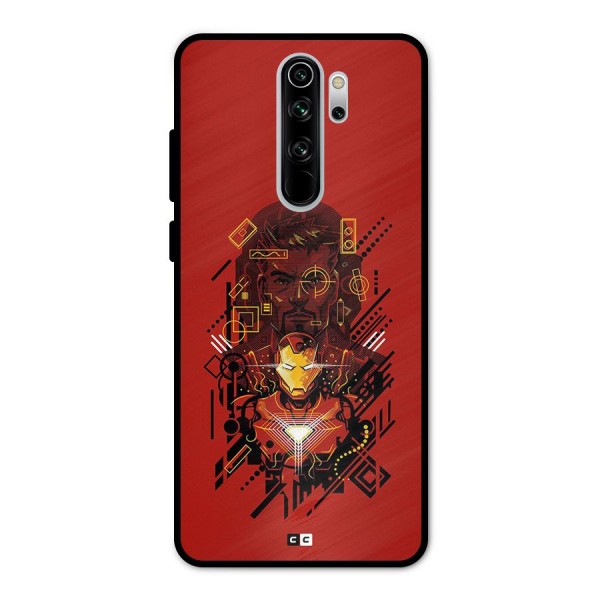Tony Stark Metal Back Case for Redmi Note 8 Pro