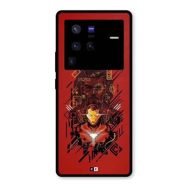 Tony Stark Metal Back Case for Vivo X80 Pro