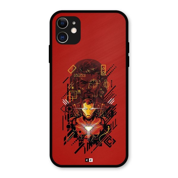 Tony Stark Metal Back Case for iPhone 11