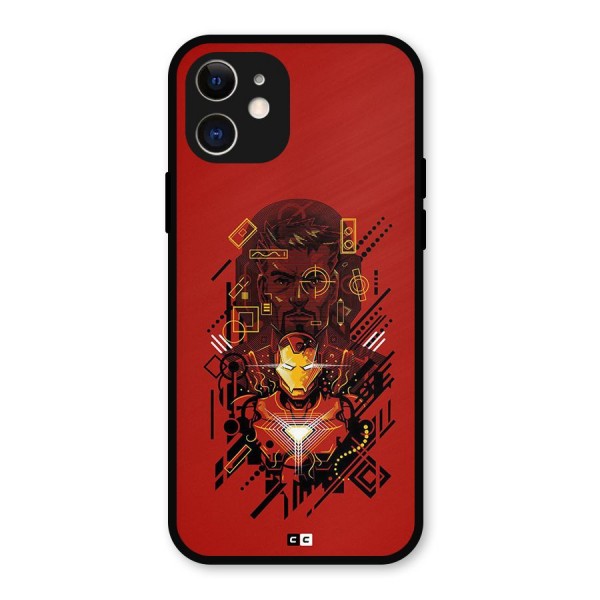Tony Stark Metal Back Case for iPhone 12