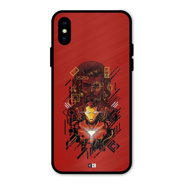 Tony Stark Metal Back Case for iPhone XS