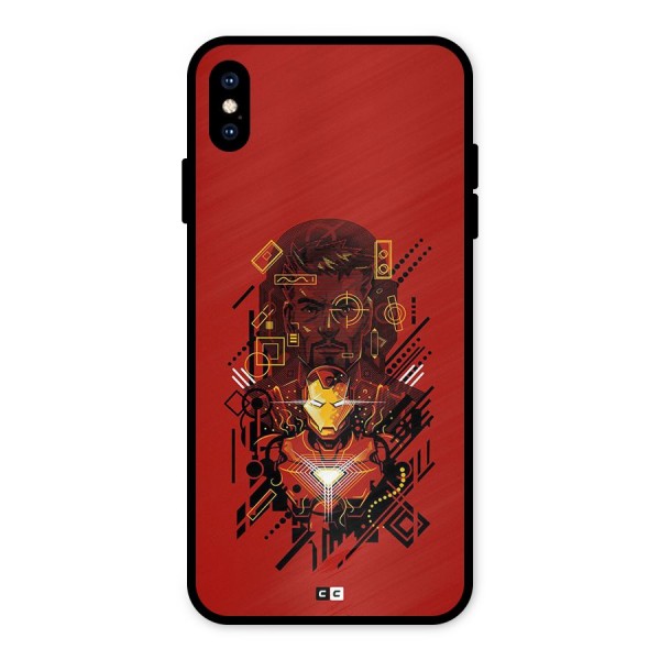 Tony Stark Metal Back Case for iPhone XS Max