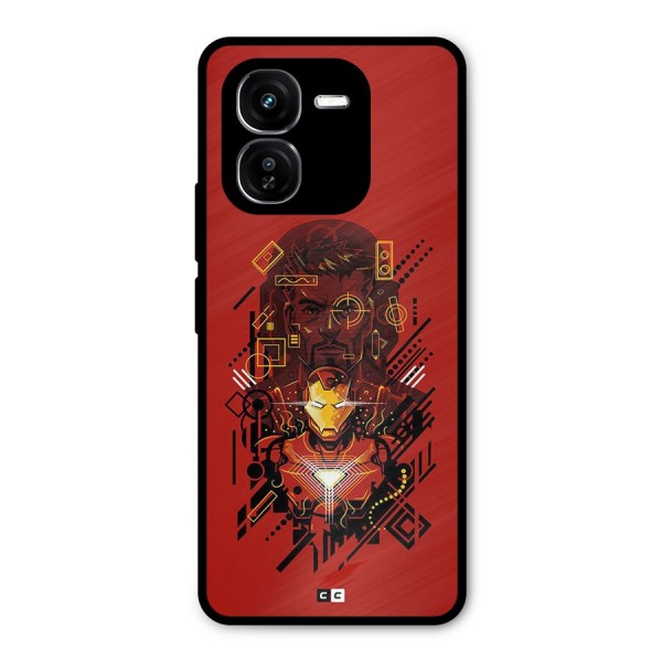 Tony Stark Metal Back Case for iQOO Z9x