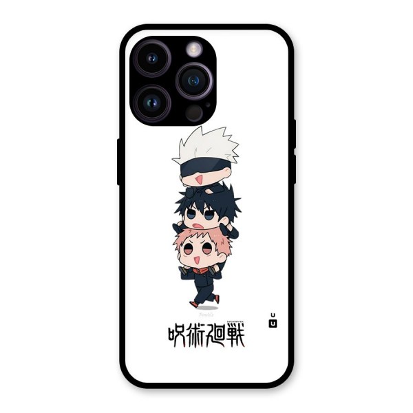 Top Gojo Squad Glass Back Case for iPhone 14 Pro Max