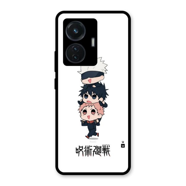 Top Gojo Squad Glass Back Case for iQOO Z6 44W