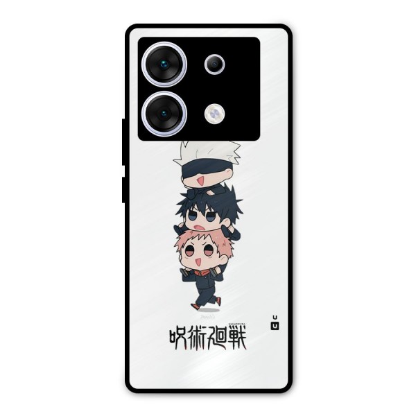 Top Gojo Squad Metal Back Case for Infinix Zero 30 5G