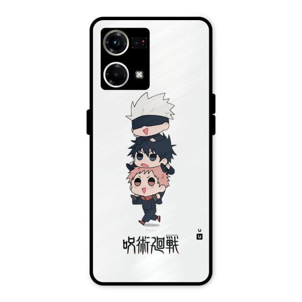 Top Gojo Squad Metal Back Case for Oppo F21 Pro 4G
