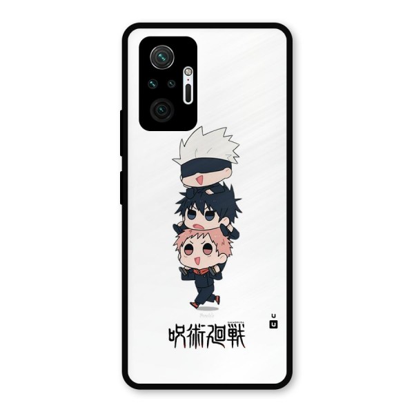 Top Gojo Squad Metal Back Case for Redmi Note 10 Pro