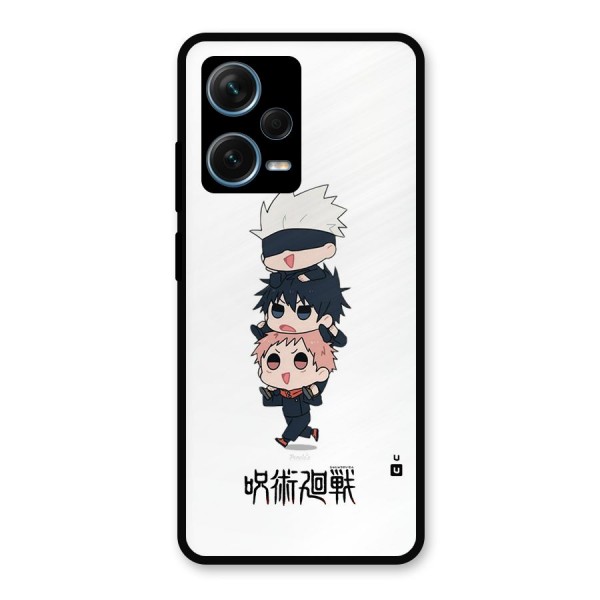 Top Gojo Squad Metal Back Case for Redmi Note 12 Pro Plus 5G