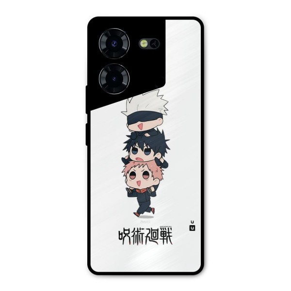 Top Gojo Squad Metal Back Case for Tecno Pova 5 Pro 5G