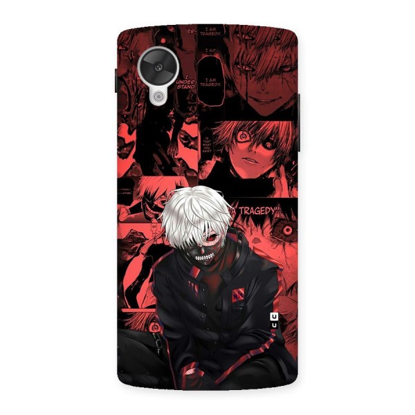 Toukyo Ghoul Kaneki Manga Back Case for Google Nexus 5