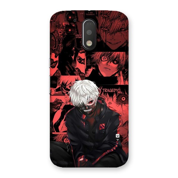 Toukyo Ghoul Kaneki Manga Back Case for Moto G4 Plus