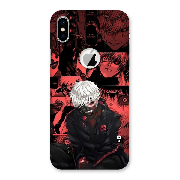 Toukyo Ghoul Kaneki Manga Back Case for iPhone X Logo Cut