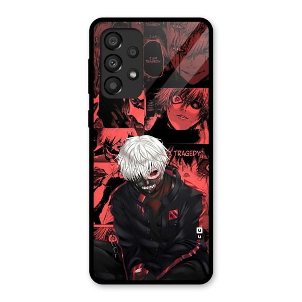 Toukyo Ghoul Kaneki Manga Glass Back Case for Galaxy A33 5G