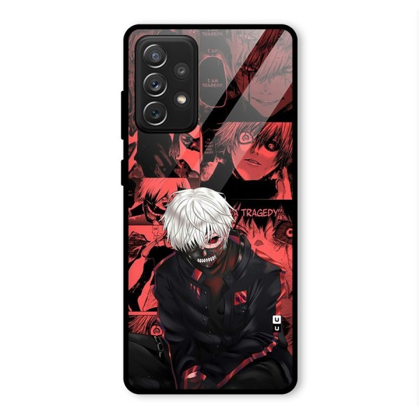 Toukyo Ghoul Kaneki Manga Glass Back Case for Galaxy A72