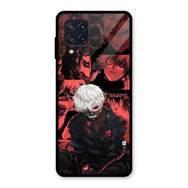 Toukyo Ghoul Kaneki Manga Glass Back Case for Galaxy M32