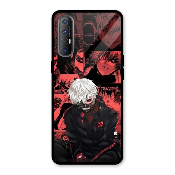Toukyo Ghoul Kaneki Manga Glass Back Case for Oppo Reno3 Pro