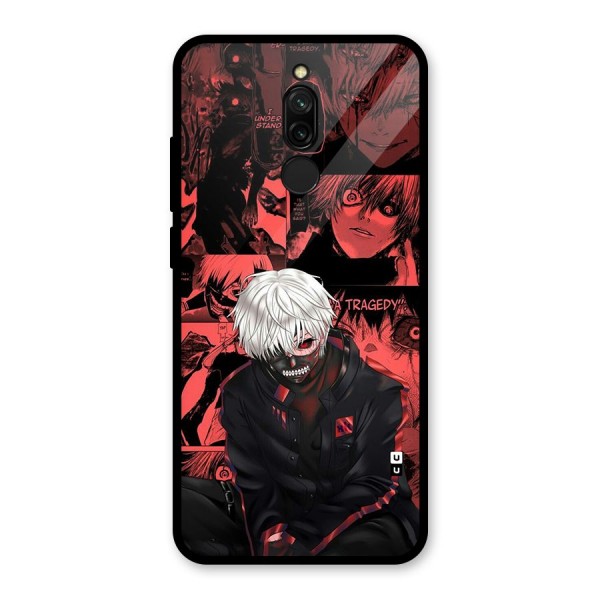 Toukyo Ghoul Kaneki Manga Glass Back Case for Redmi 8