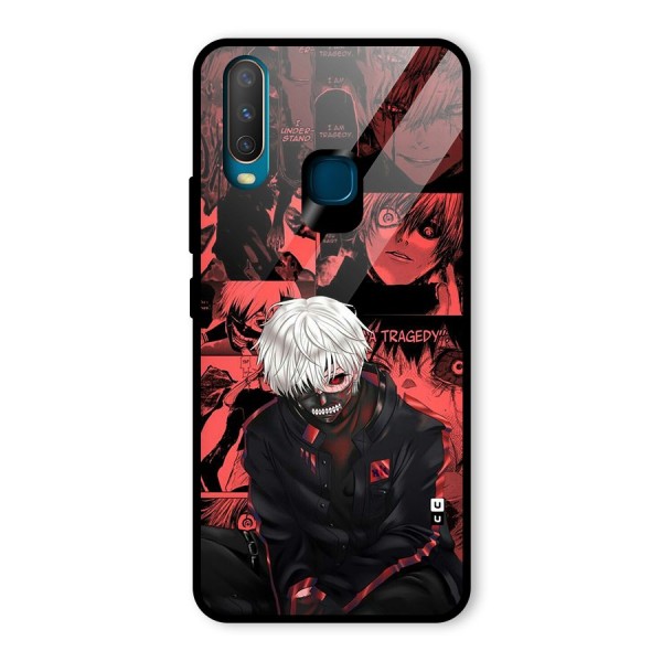 Toukyo Ghoul Kaneki Manga Glass Back Case for Vivo Y12