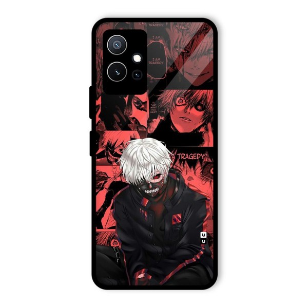 Toukyo Ghoul Kaneki Manga Glass Back Case for Vivo iQOO Z6
