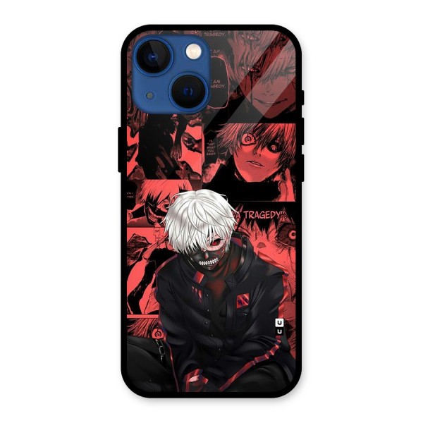 Toukyo Ghoul Kaneki Manga Glass Back Case for iPhone 13 Mini