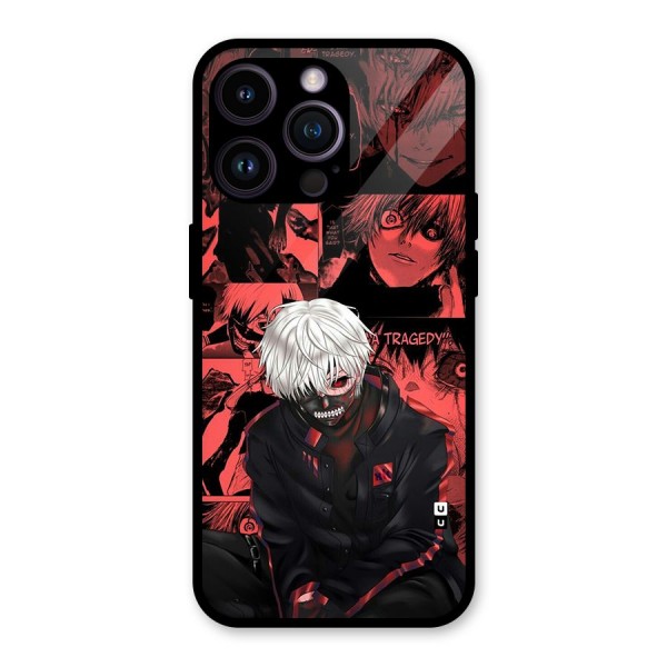 Toukyo Ghoul Kaneki Manga Glass Back Case for iPhone 14 Pro Max