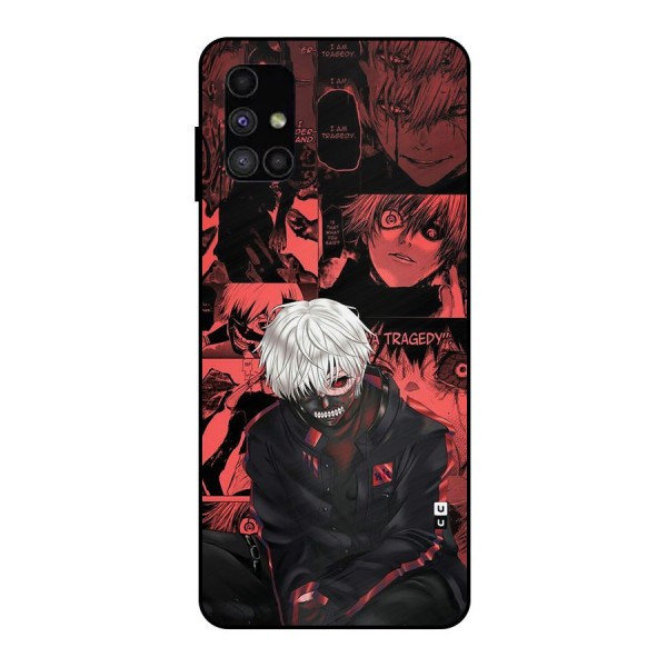 Toukyo Ghoul Kaneki Manga Metal Back Case for Galaxy M51