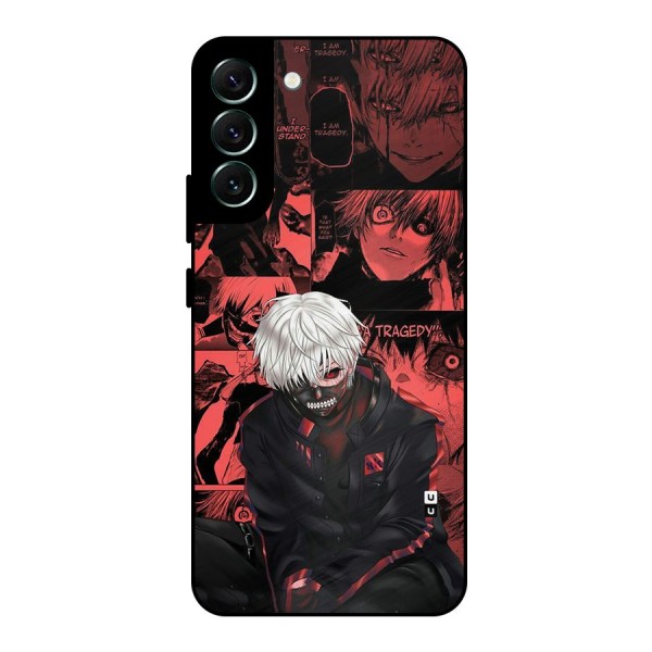 Toukyo Ghoul Kaneki Manga Metal Back Case for Galaxy S22 Plus 5G