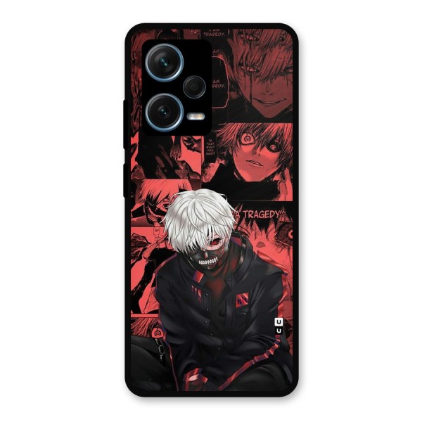 Toukyo Ghoul Kaneki Manga Metal Back Case for Redmi Note 12 Pro Plus 5G