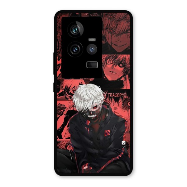 Toukyo Ghoul Kaneki Manga Metal Back Case for iQOO 11 5G