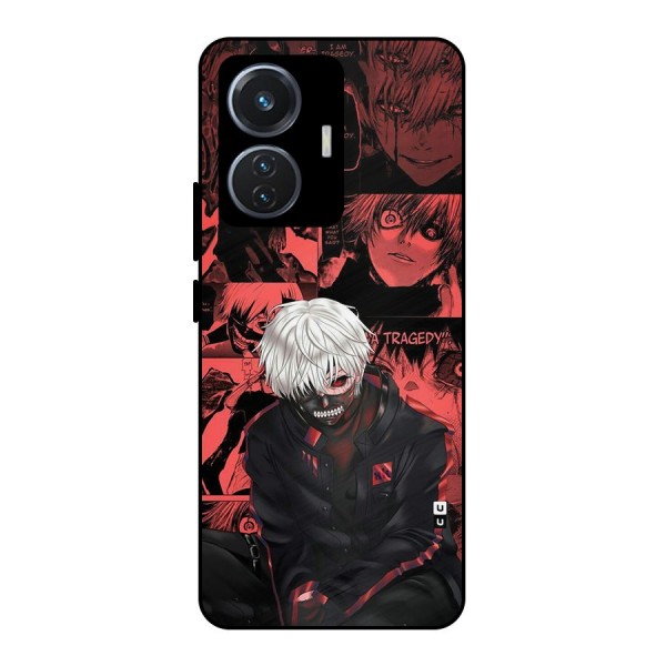 Toukyo Ghoul Kaneki Manga Metal Back Case for iQOO Z6 44W