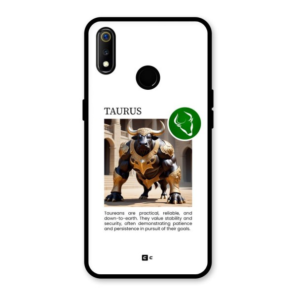 Towering Taurus Glass Back Case for Realme 3