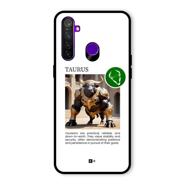 Towering Taurus Glass Back Case for Realme 5 Pro