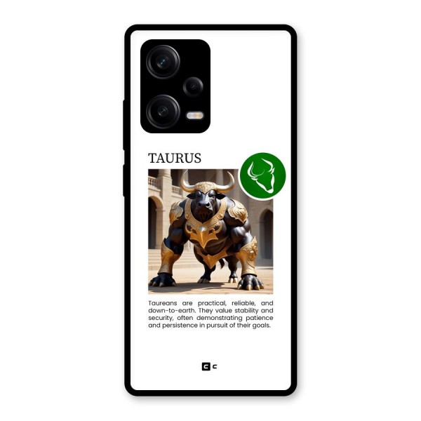 Towering Taurus Glass Back Case for Redmi Note 12 Pro