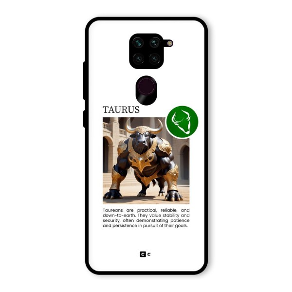 Towering Taurus Glass Back Case for Redmi Note 9