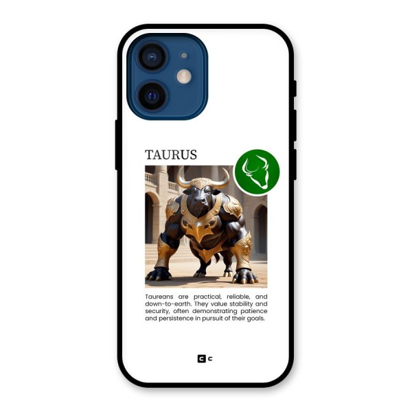 Towering Taurus Glass Back Case for iPhone 12 Mini