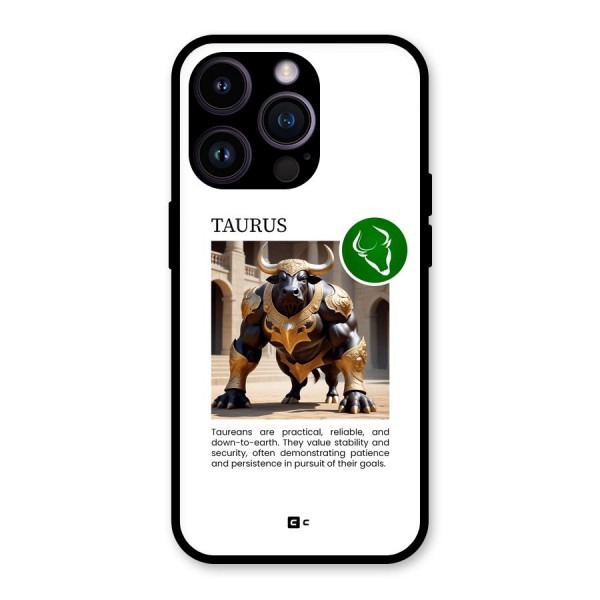 Towering Taurus Glass Back Case for iPhone 14 Pro