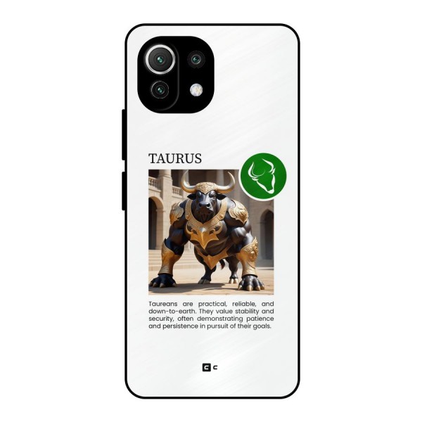 Towering Taurus Metal Back Case for Mi 11 Lite