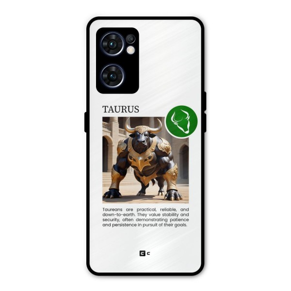 Towering Taurus Metal Back Case for Oppo Reno7 5G