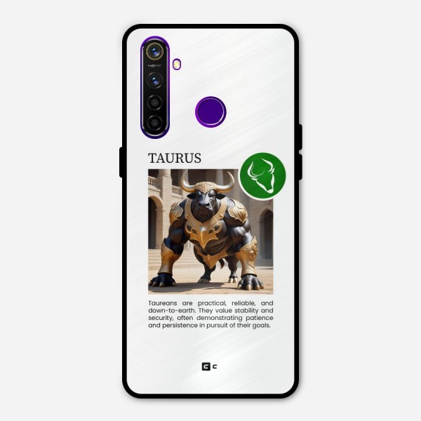 Towering Taurus Metal Back Case for Realme 5 Pro