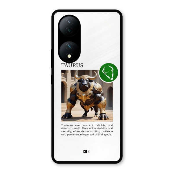 Towering Taurus Metal Back Case for Vivo T2