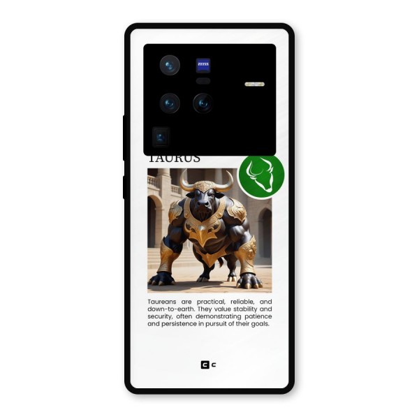Towering Taurus Metal Back Case for Vivo X80 Pro