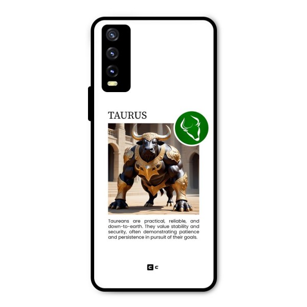 Towering Taurus Metal Back Case for Vivo Y20i